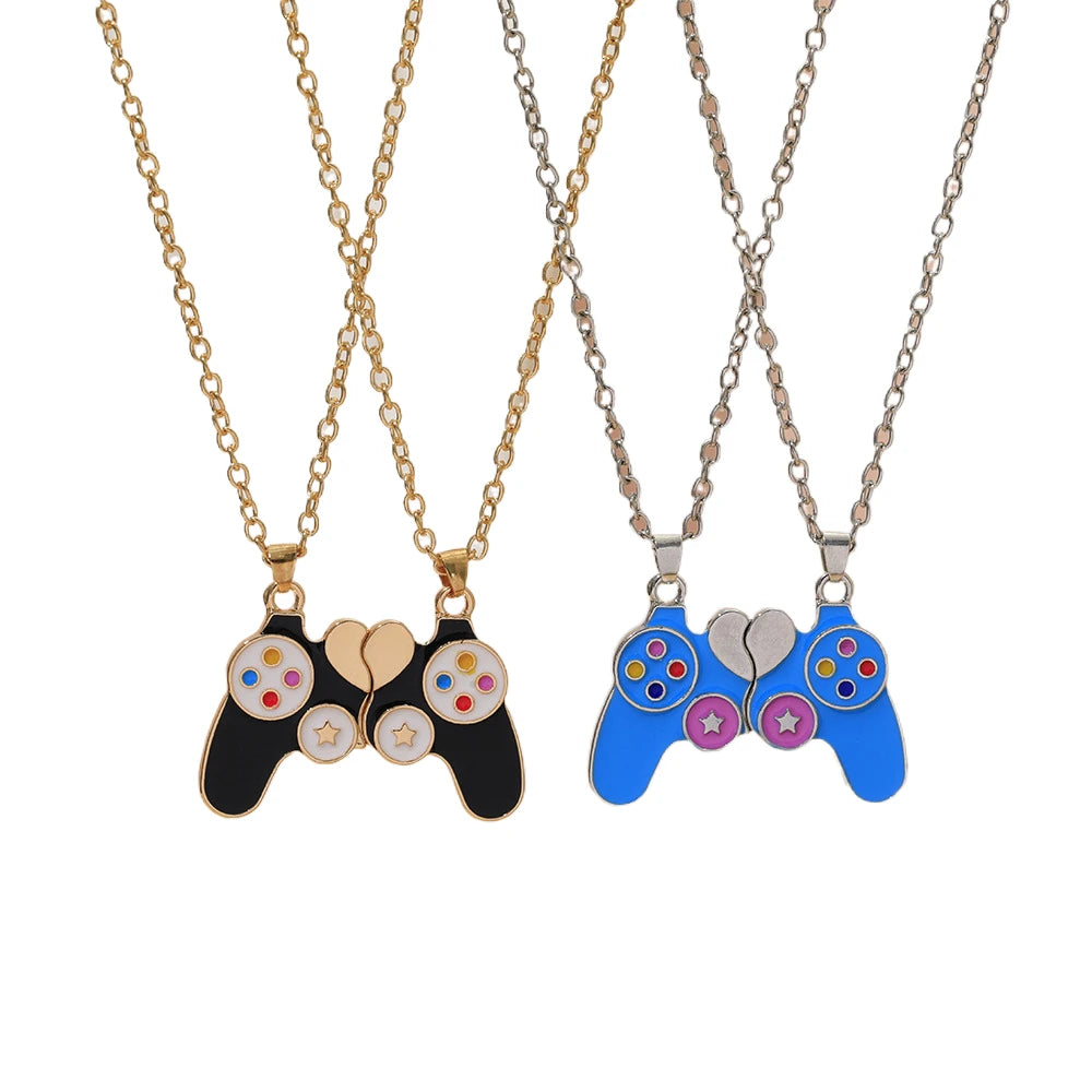 Magnetic Attracted Couple Necklace Game Handle Controller Pendant Best Friend Matching Necklace Friendship Best Friend Necklace