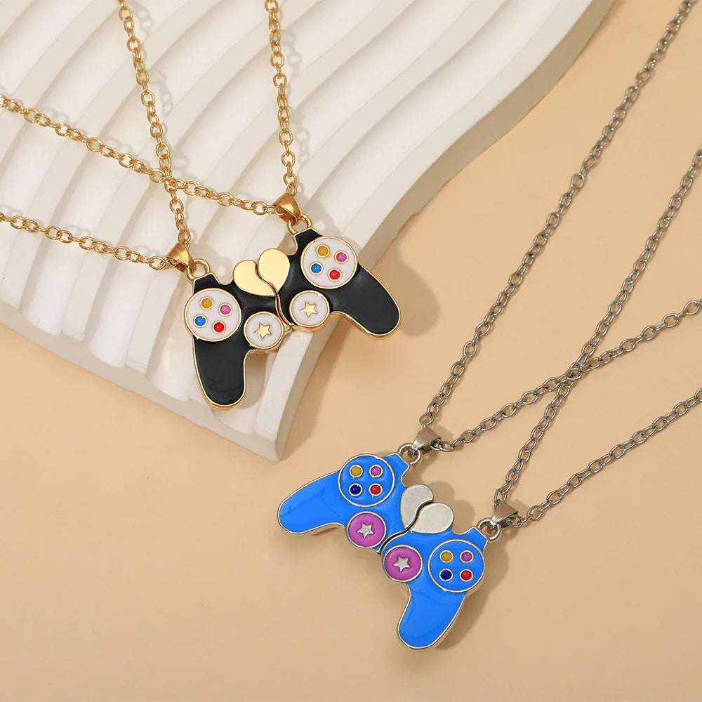 Magnetic Attracted Couple Necklace Game Handle Controller Pendant Best Friend Matching Necklace Friendship Best Friend Necklace
