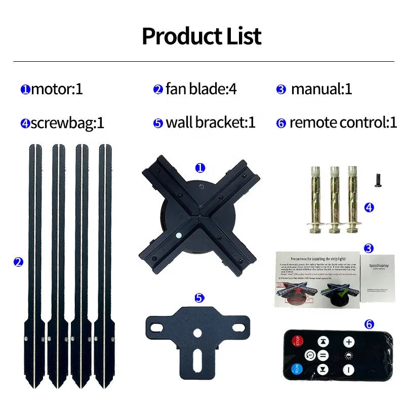 High Resolutoin 16Gb 3D Hologram Fan 3D Holographic Projector Display Advertising Equipment for Market