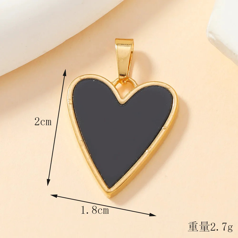 Classic Refined Elegant Women Drop Oil LOVE Love Pendant Necklace Handmade DIY Jewelry Accessories