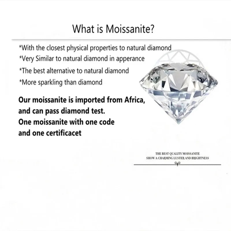 Silver 925 Original Diamond Test Past Brilliant Cut 1 Carat D Color Moissanite Heart Shape Pendant Necklace Gemstone Jewelry