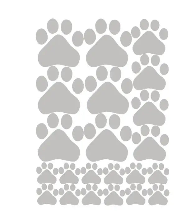 Cartoon Dog Cat Walking Paw Print Wall Stickers For Kids Rooms Pet Room Decoration Wall Art Bowl Car Glass Waterproof Poster