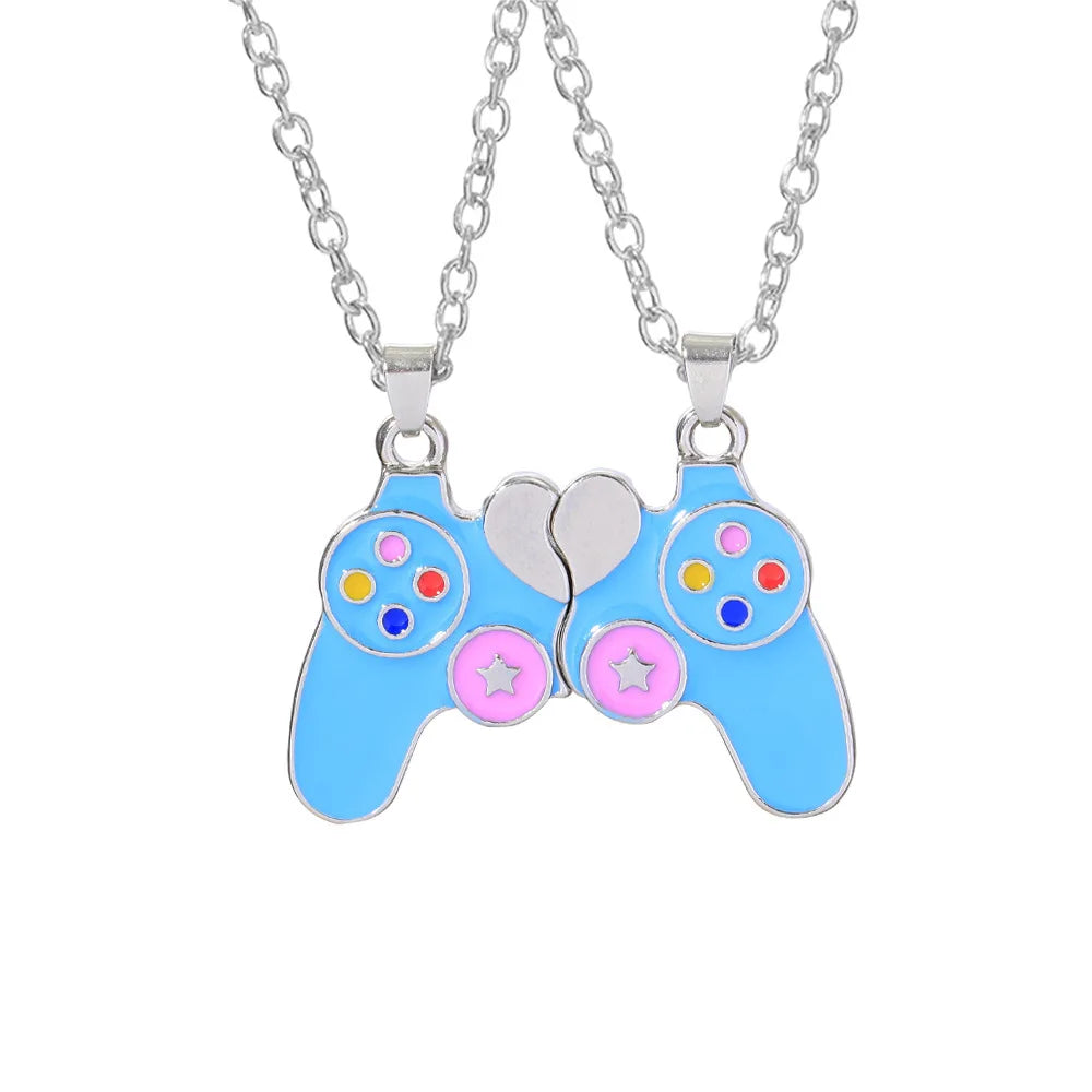 Magnetic Attracted Couple Necklace Game Handle Controller Pendant Best Friend Matching Necklace Friendship Best Friend Necklace