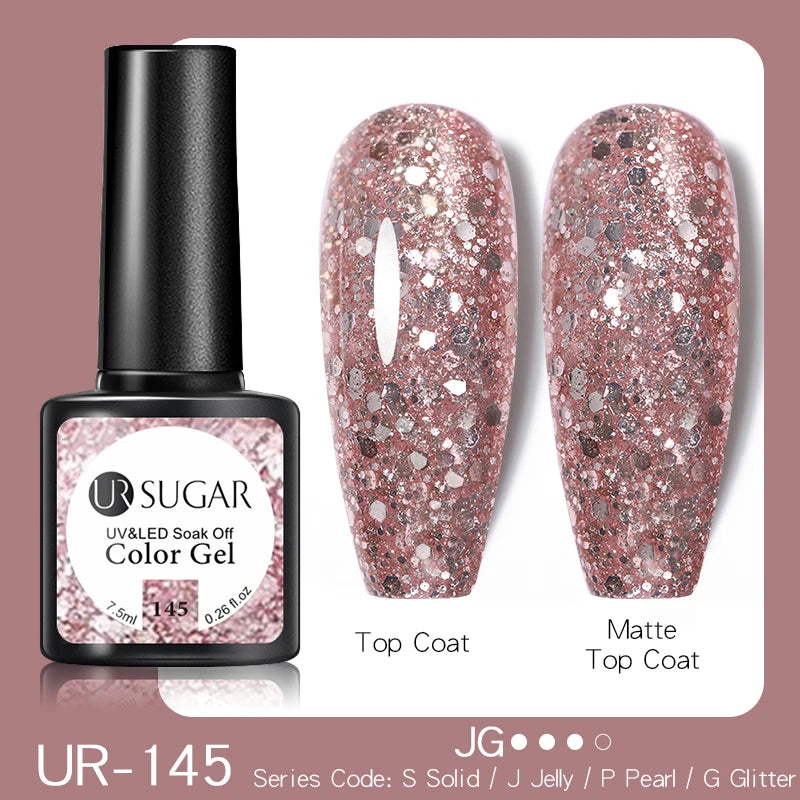 UR SUGAR 15ml Extension Nail Gel Polish Camouflage Nude Pink Semi Permanent UV Hard Gel Nails Finger Prolong Acrylic Varnish