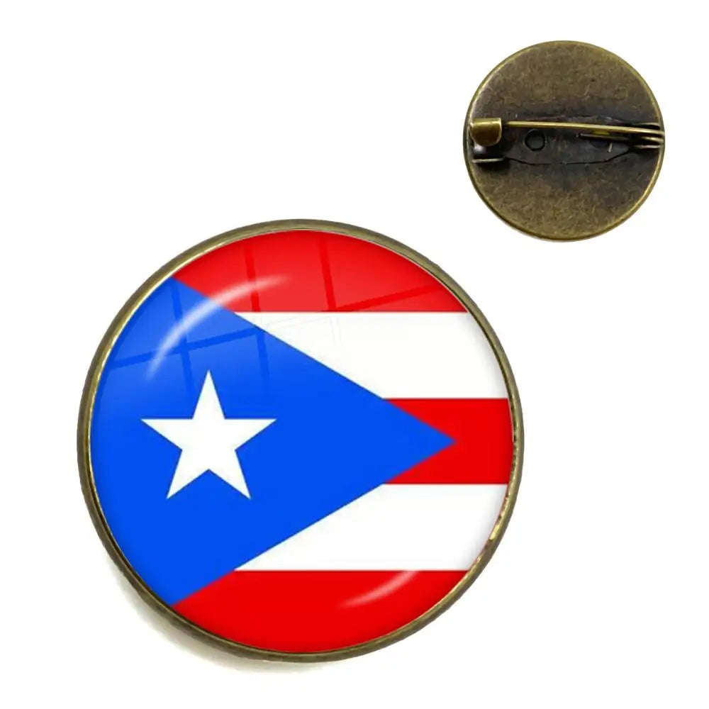 National Flag Brooches France Poland Puerto Rico Montenegro China Angola Senegal Philippines Japan Collar Pins For Women Men