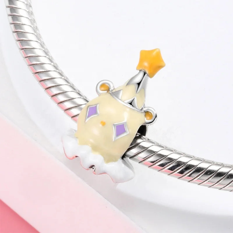 Real 925 Sterling Silver Colorful Circus Theme Performance Charms Original DIY Bracelet Beads Jewelry Making Wonderful Life