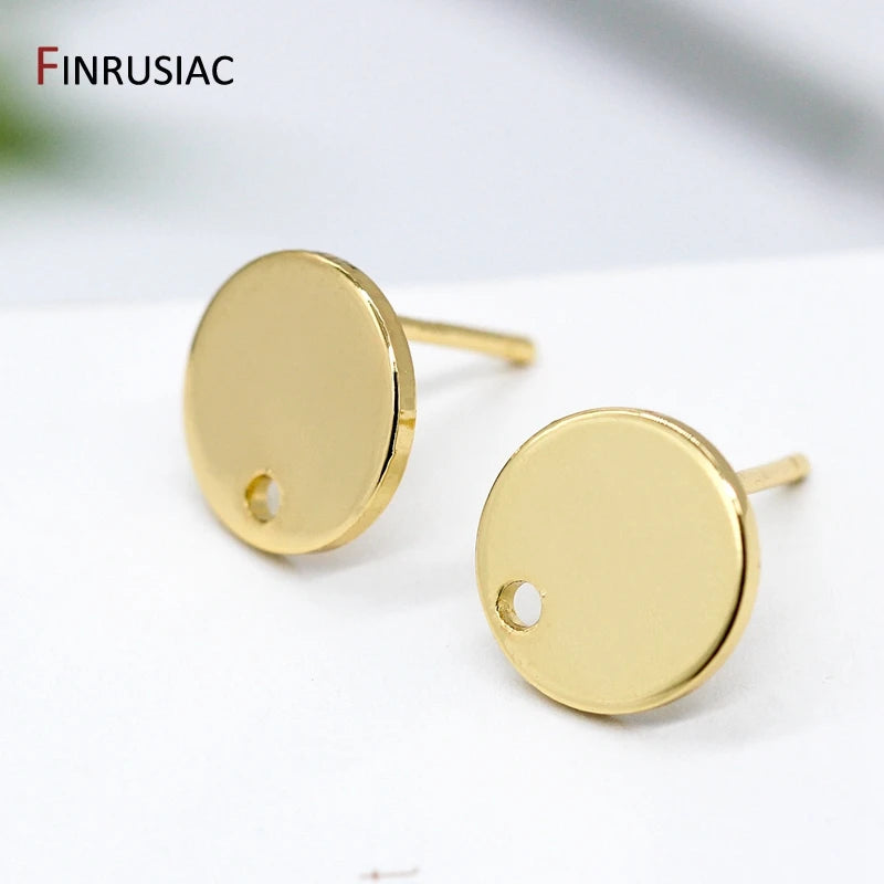 Jewellery Making Supplies 14K Real Gold Plated Creative 6 Styles DIY Earrings Accessories Earrings Hooks Fittings Wholesale