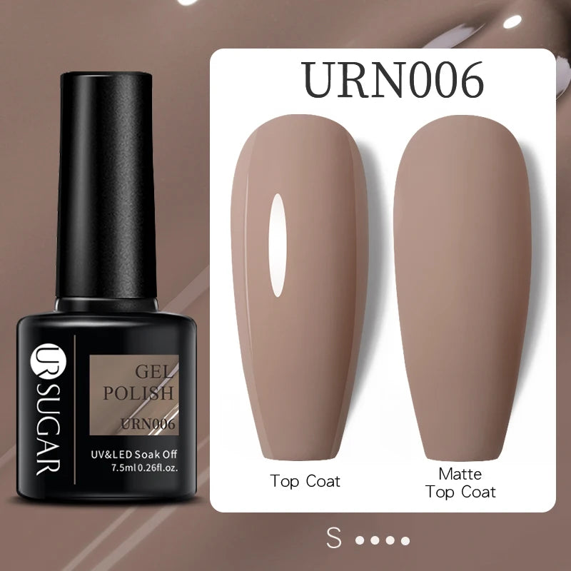 UR SUGAR 15ml Extension Nail Gel Polish Camouflage Nude Pink Semi Permanent UV Hard Gel Nails Finger Prolong Acrylic Varnish