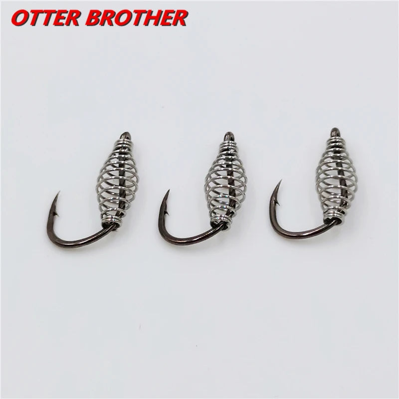 10pcs/lot 3#-15# High Carbon Steel Spring Fish Hook Barbed Swivel Carp Explosion Hooks Jig Fly Fishing Hook Fishing Accessories