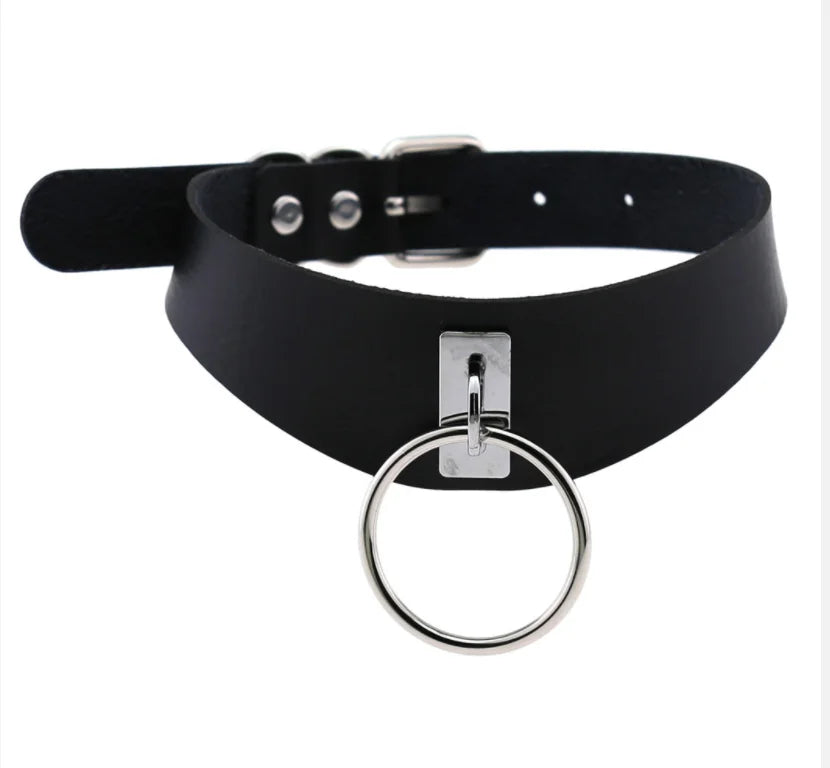 Goth Choker Necklace for Women Black Leather Chokers Harajuku Sexy Cosplay Chocker Dark Fashion Halloween Accessories