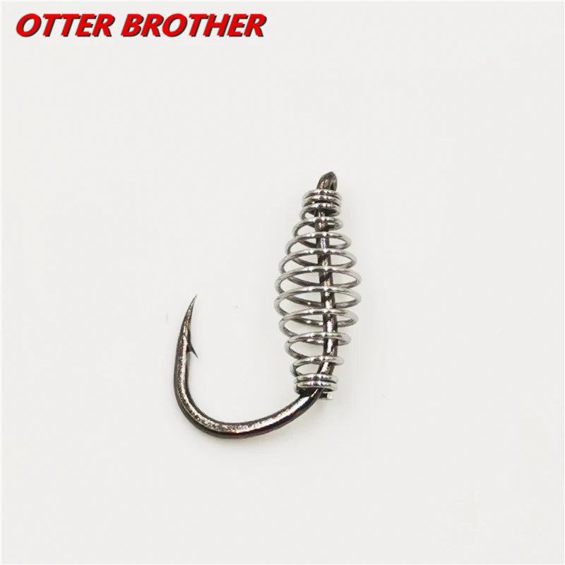 10pcs/lot 3#-15# High Carbon Steel Spring Fish Hook Barbed Swivel Carp Explosion Hooks Jig Fly Fishing Hook Fishing Accessories