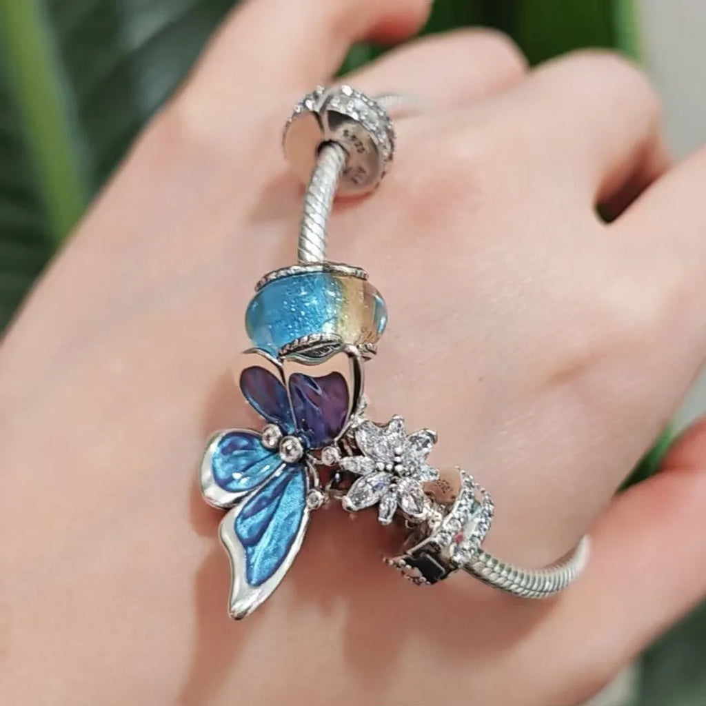 High Quality Sterling Sier S Butterfly Hummingbird Dragoy Charm Custom Jewelry