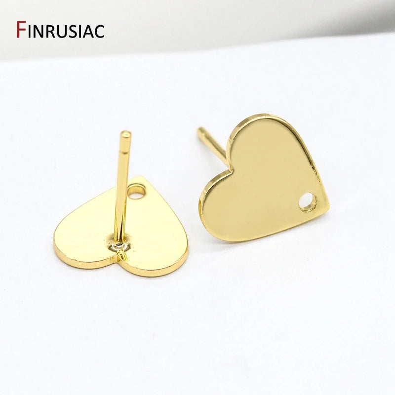 Jewellery Making Supplies 14K Real Gold Plated Creative 6 Styles DIY Earrings Accessories Earrings Hooks Fittings Wholesale