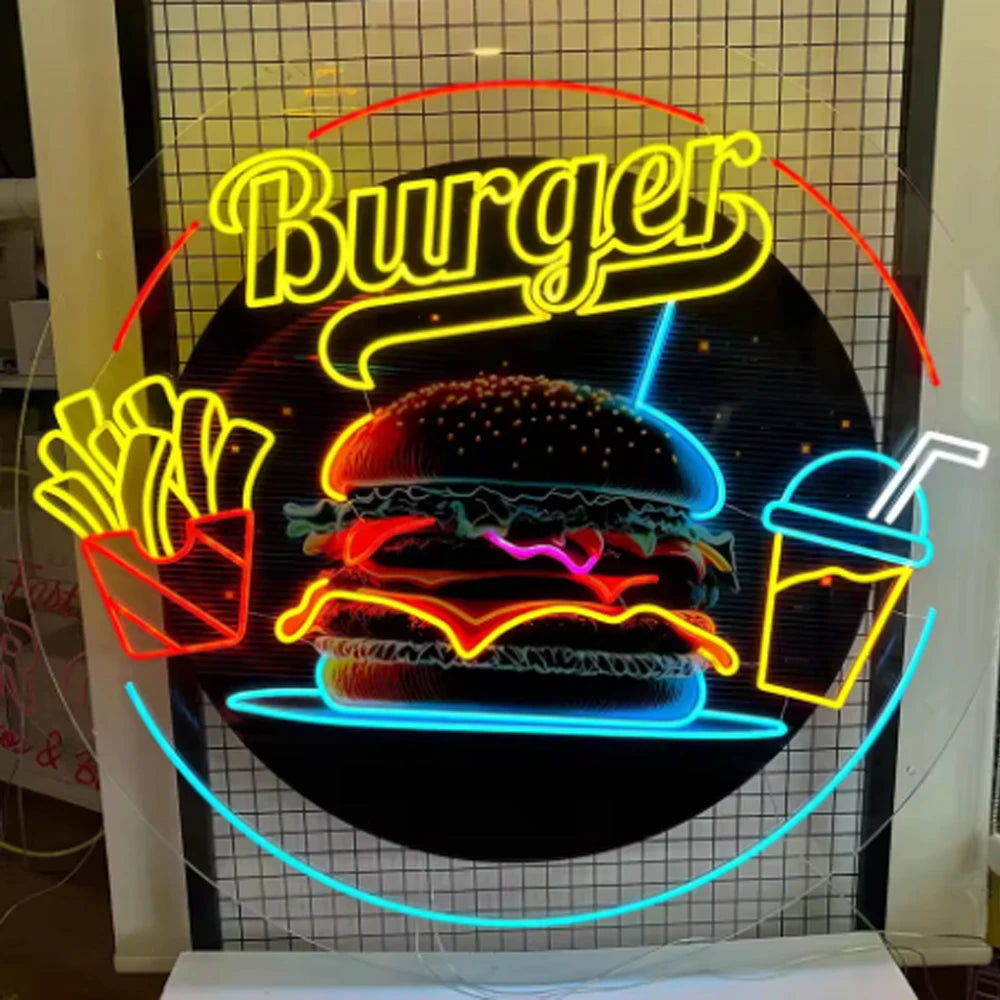 Custom Store Business logo Neon Sign Food Shop Neon Lights Wall Decoration Led Lights Sign Neon Light for Your Store Advertising