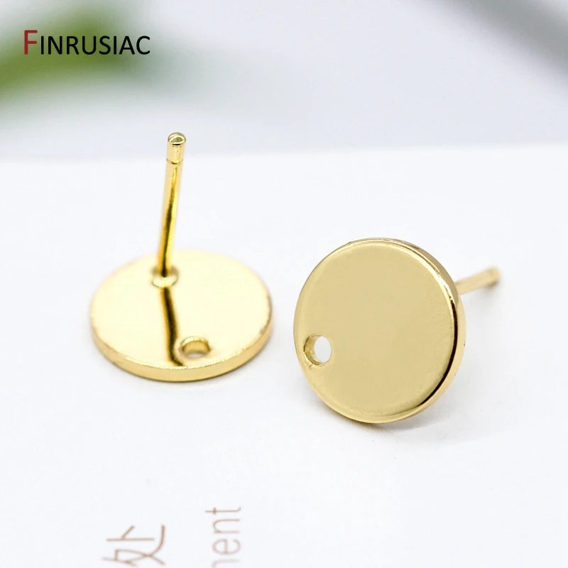 Jewellery Making Supplies 14K Real Gold Plated Creative 6 Styles DIY Earrings Accessories Earrings Hooks Fittings Wholesale