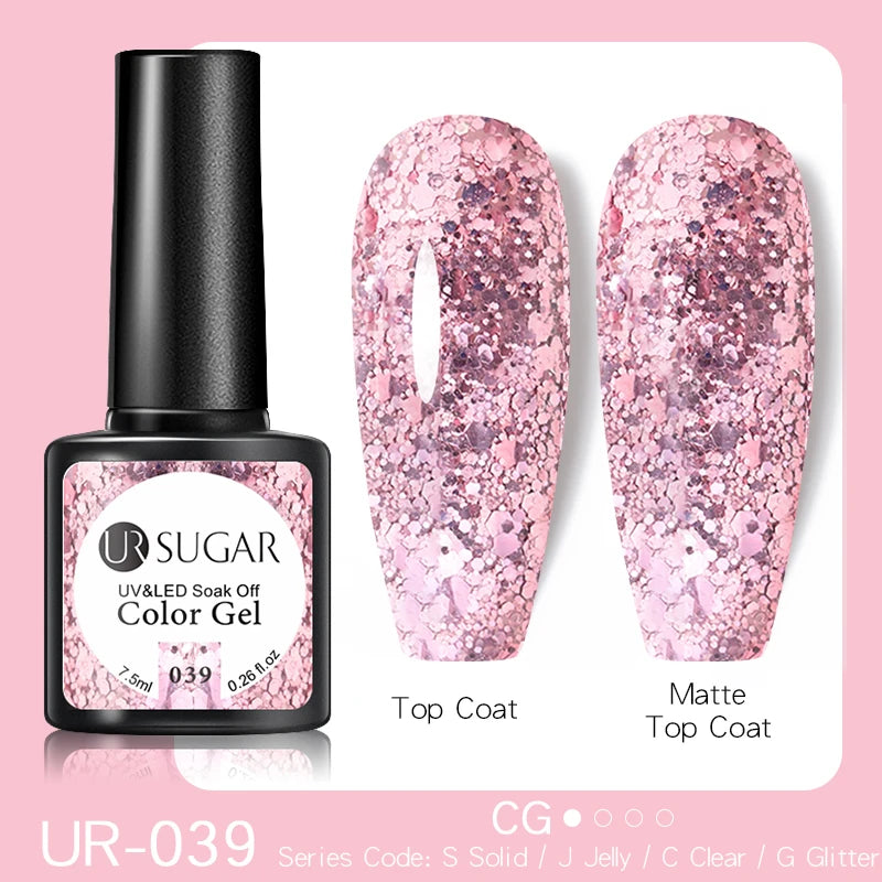 UR SUGAR 15ml Extension Nail Gel Polish Camouflage Nude Pink Semi Permanent UV Hard Gel Nails Finger Prolong Acrylic Varnish