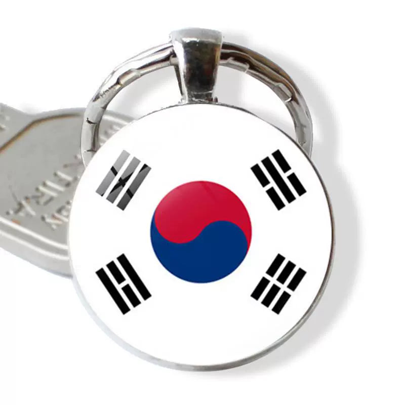 New Arrival Ukraine Russia US Keychain Pendant Cross-Border New Accessories Metal Key Ring Creative Gift