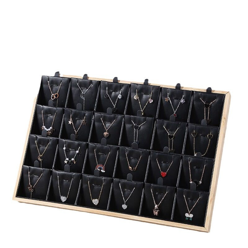 New Bamboo and Wood Jewelry Necklace Display Rack Earrings Pendant Storage Rack Jewelry Display Props