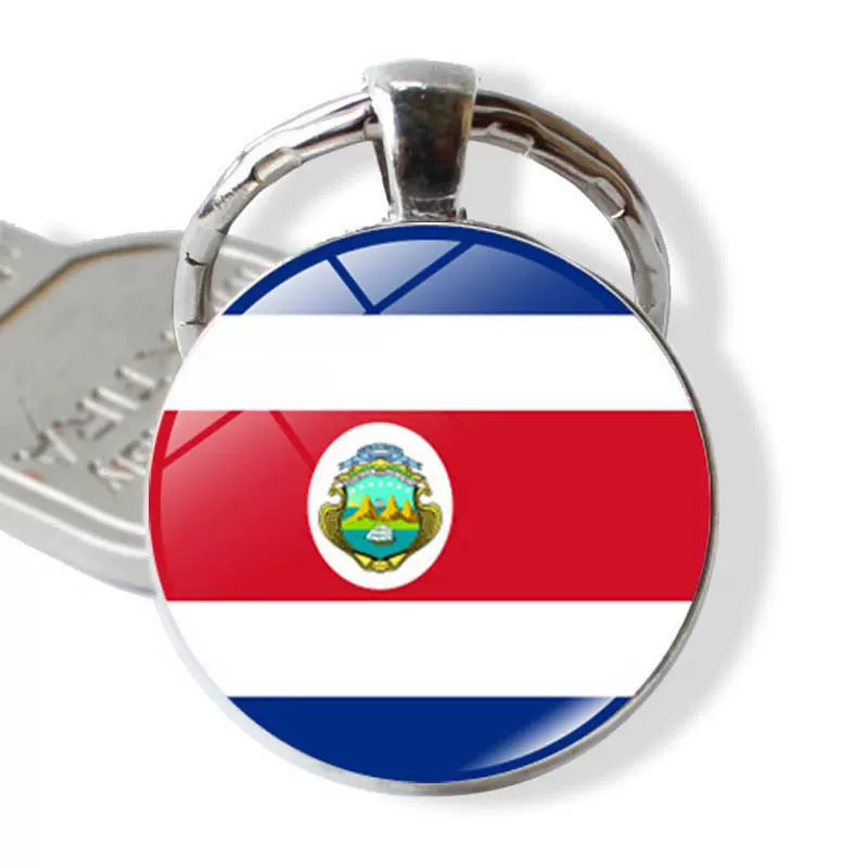 New Arrival Ukraine Russia US Keychain Pendant Cross-Border New Accessories Metal Key Ring Creative Gift