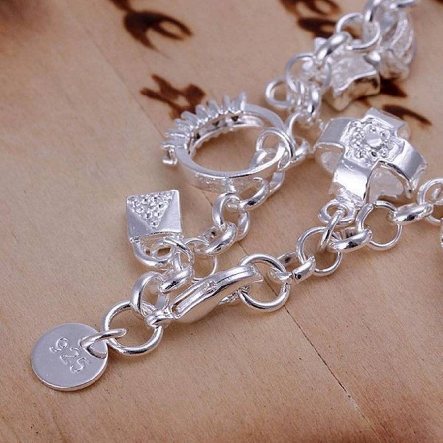 Hot Sale Valentine Gift Charm 925 Silver Color Jewelry Fashi