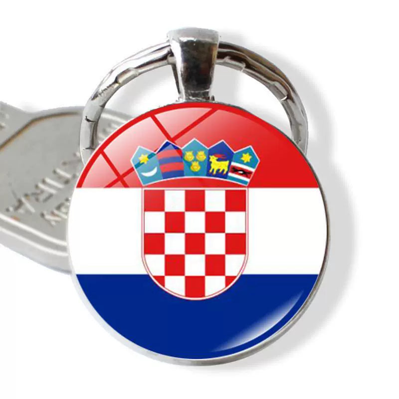 New Arrival Ukraine Russia US Keychain Pendant Cross-Border New Accessories Metal Key Ring Creative Gift
