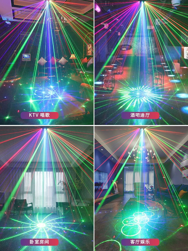 9 Eyes Laser Light Rotate Colored Lights KTV Flash Laser Strobe For Home Disco Stage Lighting Bar Ambience Light