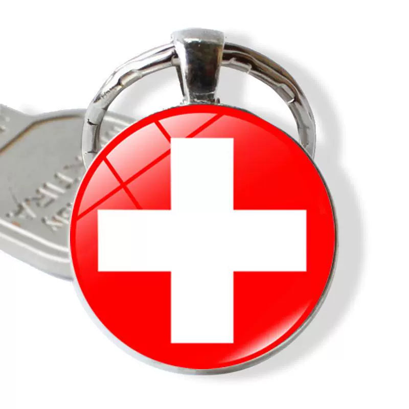 New Arrival Ukraine Russia US Keychain Pendant Cross-Border New Accessories Metal Key Ring Creative Gift