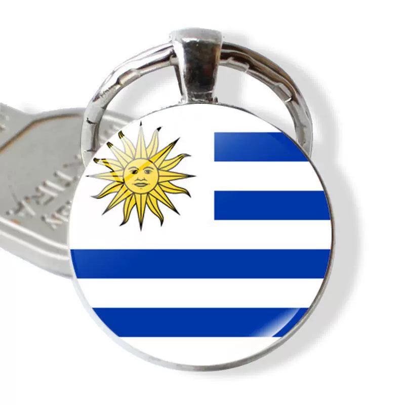 New Arrival Ukraine Russia US Keychain Pendant Cross-Border New Accessories Metal Key Ring Creative Gift