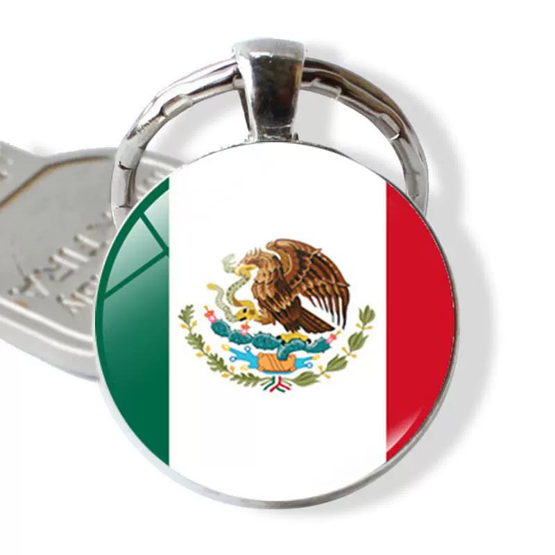 New Arrival Ukraine Russia US Keychain Pendant Cross-Border New Accessories Metal Key Ring Creative Gift