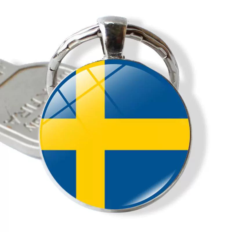 New Arrival Ukraine Russia US Keychain Pendant Cross-Border New Accessories Metal Key Ring Creative Gift