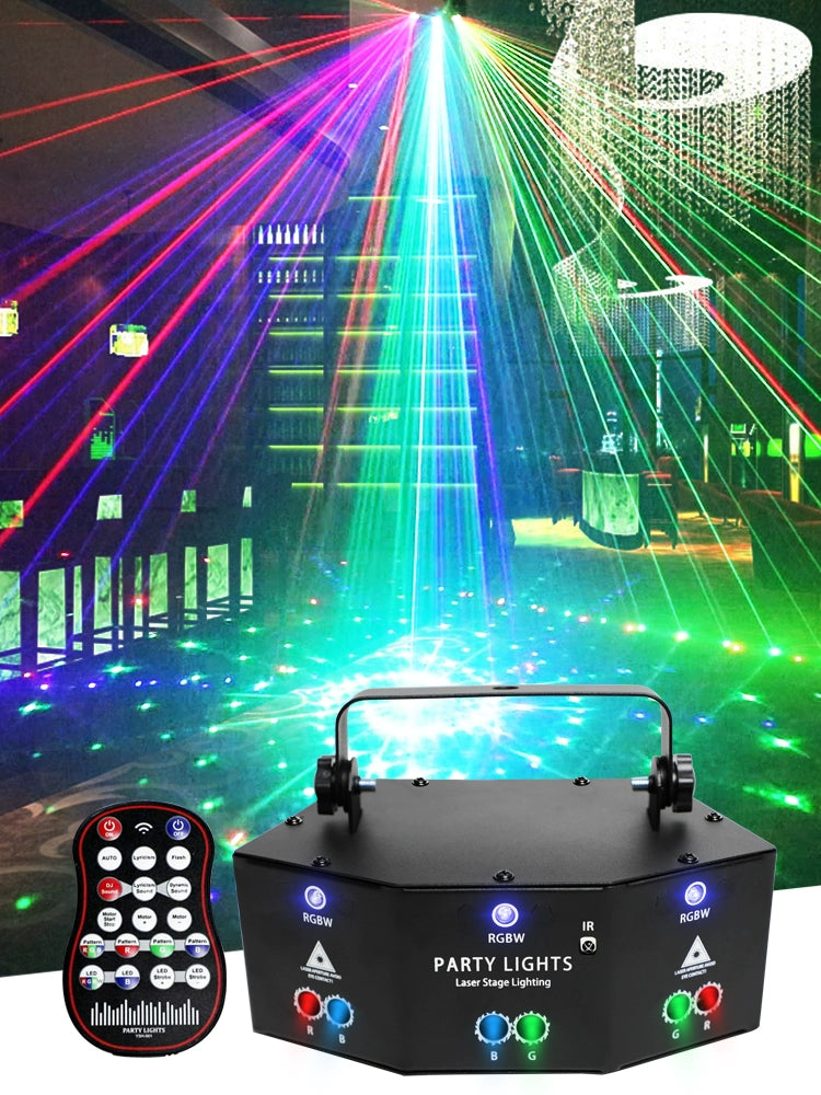 9 Eyes Laser Light Rotate Colored Lights KTV Flash Laser Strobe For Home Disco Stage Lighting Bar Ambience Light
