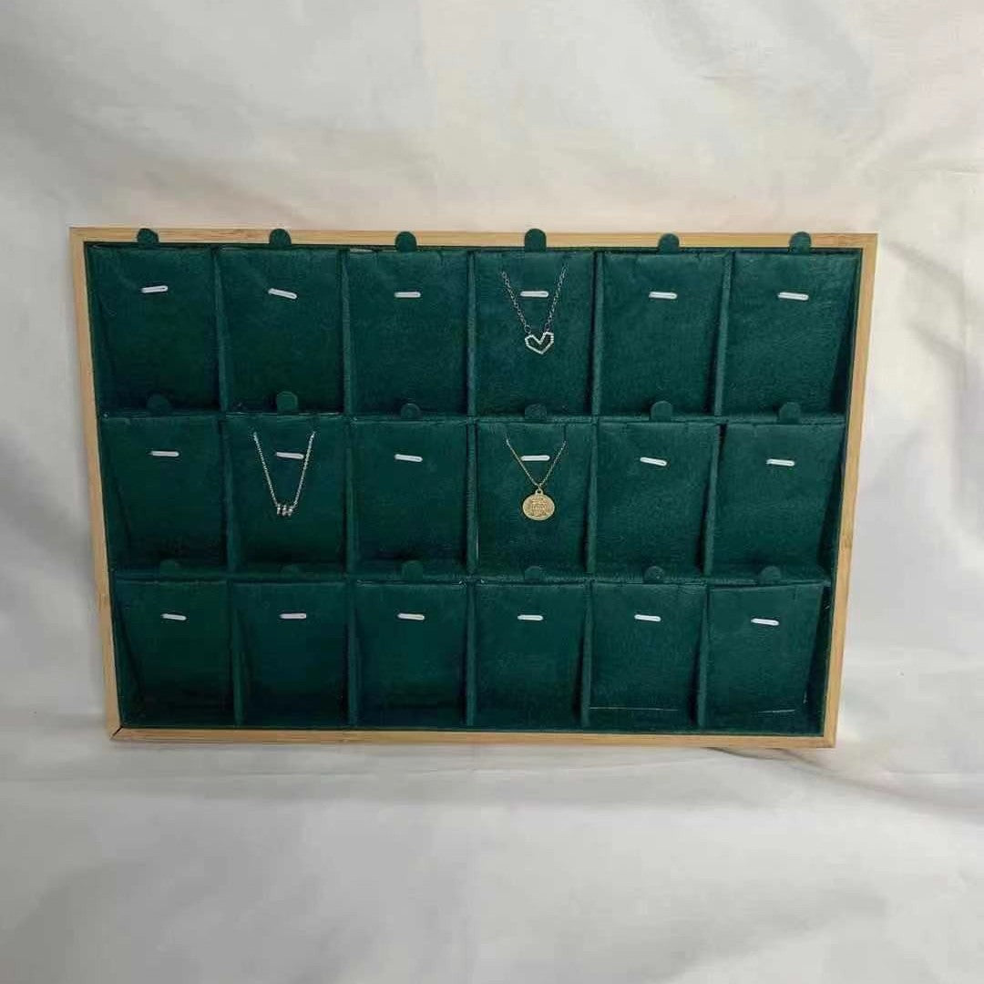 New Bamboo and Wood Jewelry Necklace Display Rack Earrings Pendant Storage Rack Jewelry Display Props