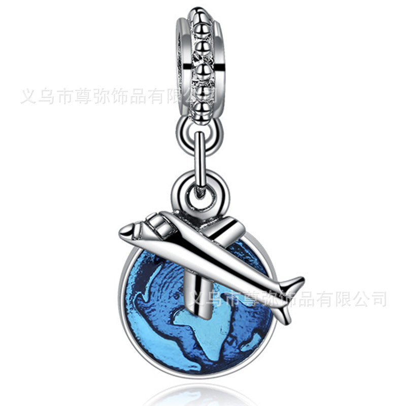 Diy handmade beaded star moon owl turtle hanging blue zinc alloy jewelry wholesale