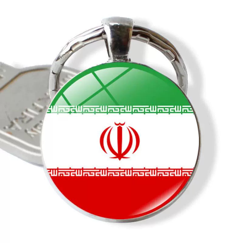 New Arrival Ukraine Russia US Keychain Pendant Cross-Border New Accessories Metal Key Ring Creative Gift