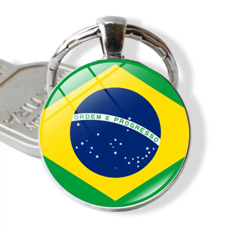 New Arrival Ukraine Russia US Keychain Pendant Cross-Border New Accessories Metal Key Ring Creative Gift