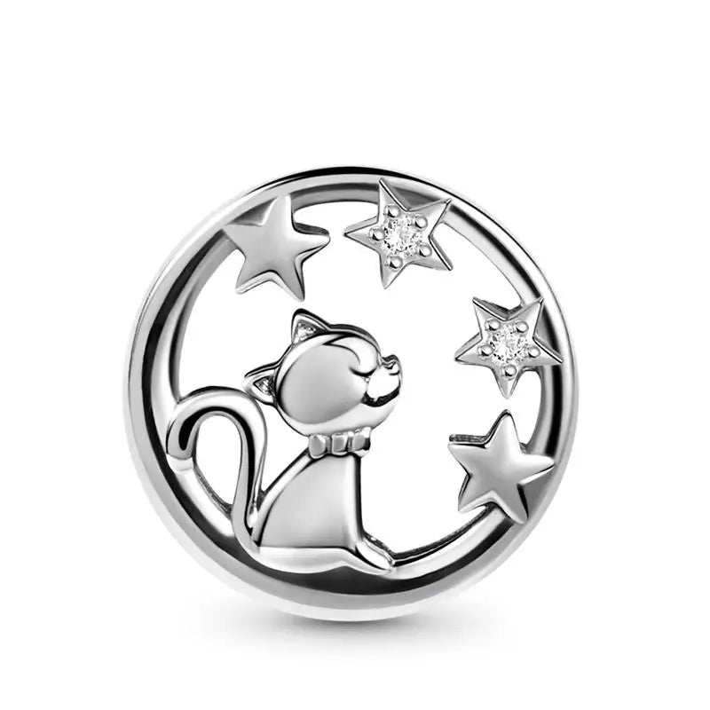 Animals Series Charms 925 Silver fortune Cat Pets Fit 925 Original Bracelet Necklace DIY Pendants Fashion Jewelry For Woman