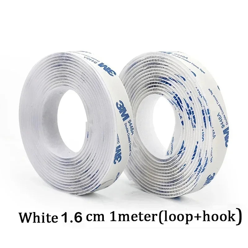 1M Extra Strong Self Adhesive Hook and Loop Fastener Tape Nylon Sticker Self Adhesive Strips DIY Craft 16/20/25/30/35/50mm