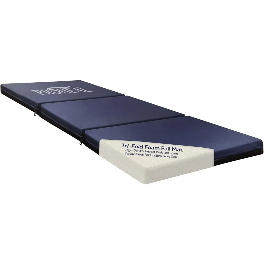 High-Density Impact-Resistant Safety Floor Mat - Aids The Bed of Elderly and Handicapped Patients