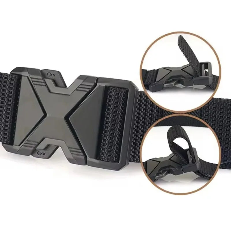 1pc Men's Tactical Sports Belt, Adjustable Quick Release Buckle Multipurpose Outdoor Training Mountaineering Belt For Ideal Gift