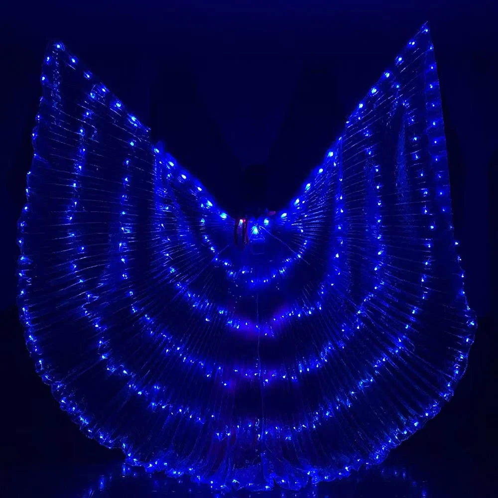 Belly Dance LED Isis Wings Both Sides Fluorescent Butterfly Performance Belly Dancing Bellydance Carnival Led Costumes Shows
