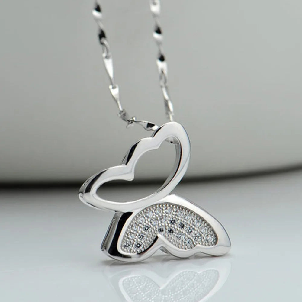 New 925 Sterling Silver Necklace For Women Round Pendent Sparkling Pave CZ Necklace Fashion Anniversary Birthday Jewelry Gifts