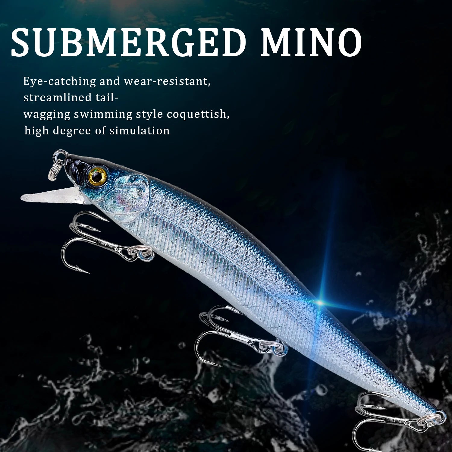 1Pcs Fishing Lure 115mm/14g Minnow Crankbait Wobblers 3D Eyes Perch Artificial Bait Pike Carp Bait Swim Bait Fishing Pesca
