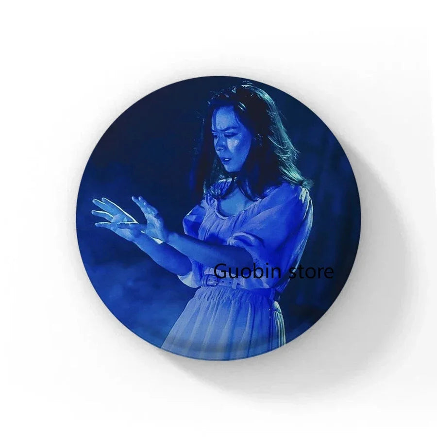 58mm Singer Mitski Enamel Pins Black and White Handmade Brooch Cartoon Cosplay Badge on Backpack Jewelry Accessories Gifts