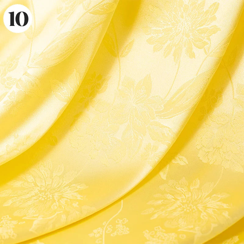 Floral Pattern Jacquard Damask Fabric Faux Silk Satin Brocade Fabric For DIY Sewing Cheongsam Hanfu Wedding Dress Garment Decor