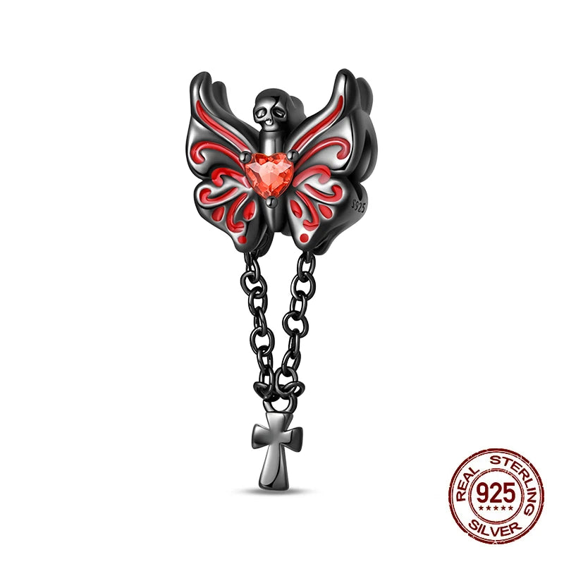 2025 Hot Sale Halloween Charms Bead 925 Sterling Silver Luminous Pumpkin Ghost Dangle Fit Bangle Bracelet Necklace DIY Jewelry