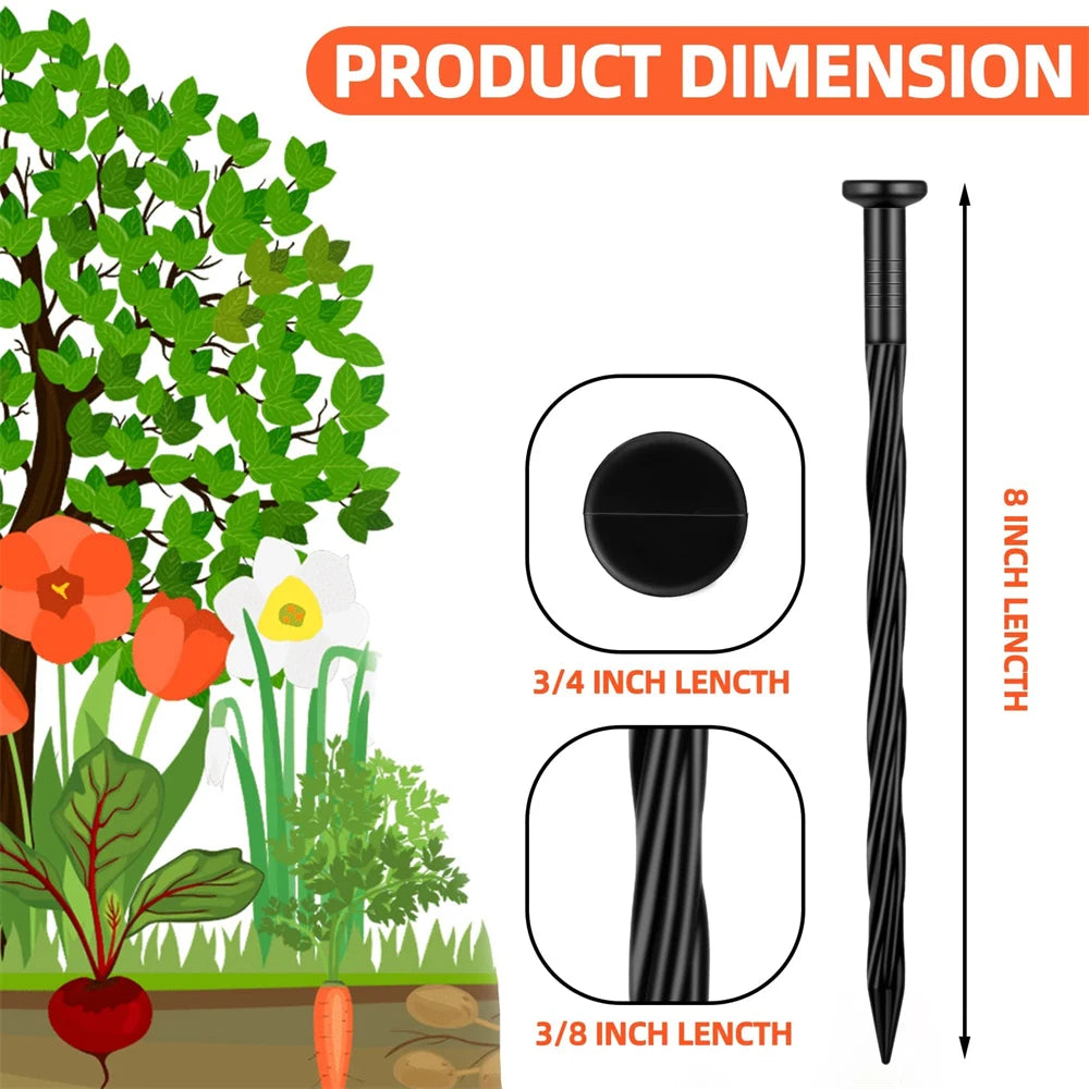 Plastic Landscape Edging Anchoring Stakes 8-Inch Garden Lawn Yard Landscaping Spikes for Paver Edging Weed  Tent Artificial Turf