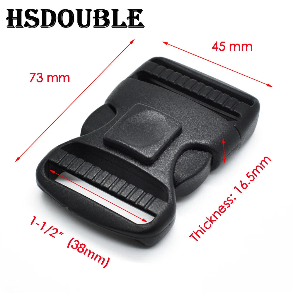 Plastic Dual Adjustable Side Release Buckles Molle Tatical Backpack Belt Bag Parts Strap Webbing