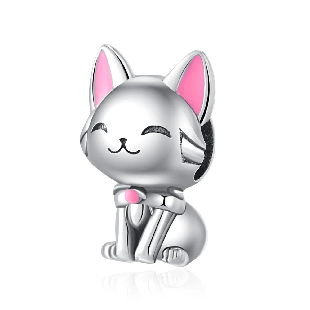 New 925 Sterling Silver Pet Series Dog Paw Print Dog House Charm Of Chain Beaded Fit Original Pendant Bracelet Ladies Jewelry