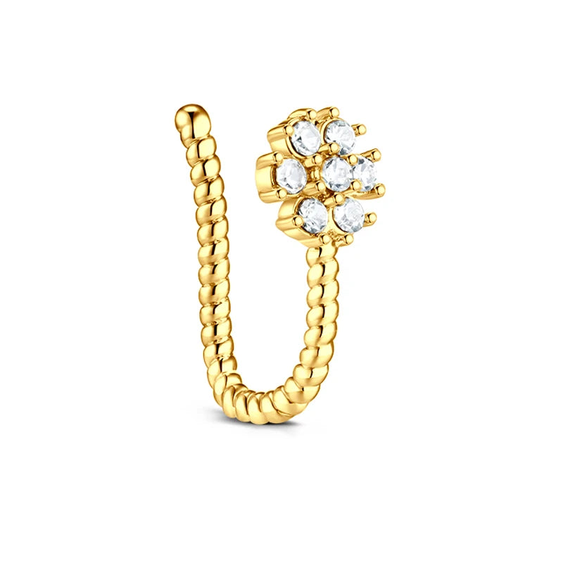 1Pcs Stainless Steel Nose Ring Hoop C Shape Septum Rings Non Piercing Ear Clip Earring Fake Nose RingsWomen Piercing Jewelry