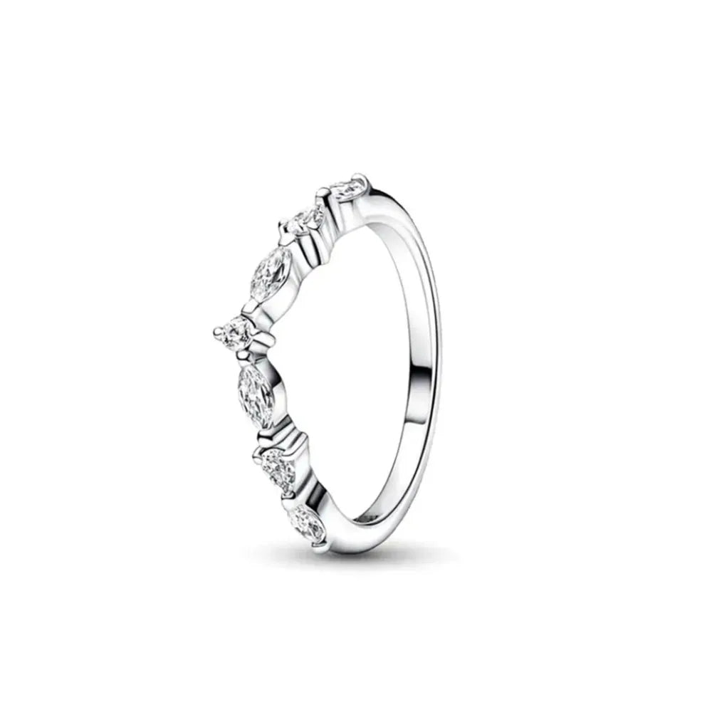 European Ring Rings 925 Sterling Silver Heart Bow Round Size 6789 For Women Men Jewelry Party Fashion Wedding